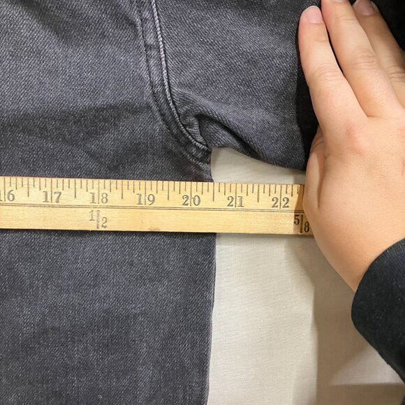 NWOT Wild Fable Women's Size XS Black Oversized L-Sleeve Button-Up Denim Jacket - Picture 10 of 11